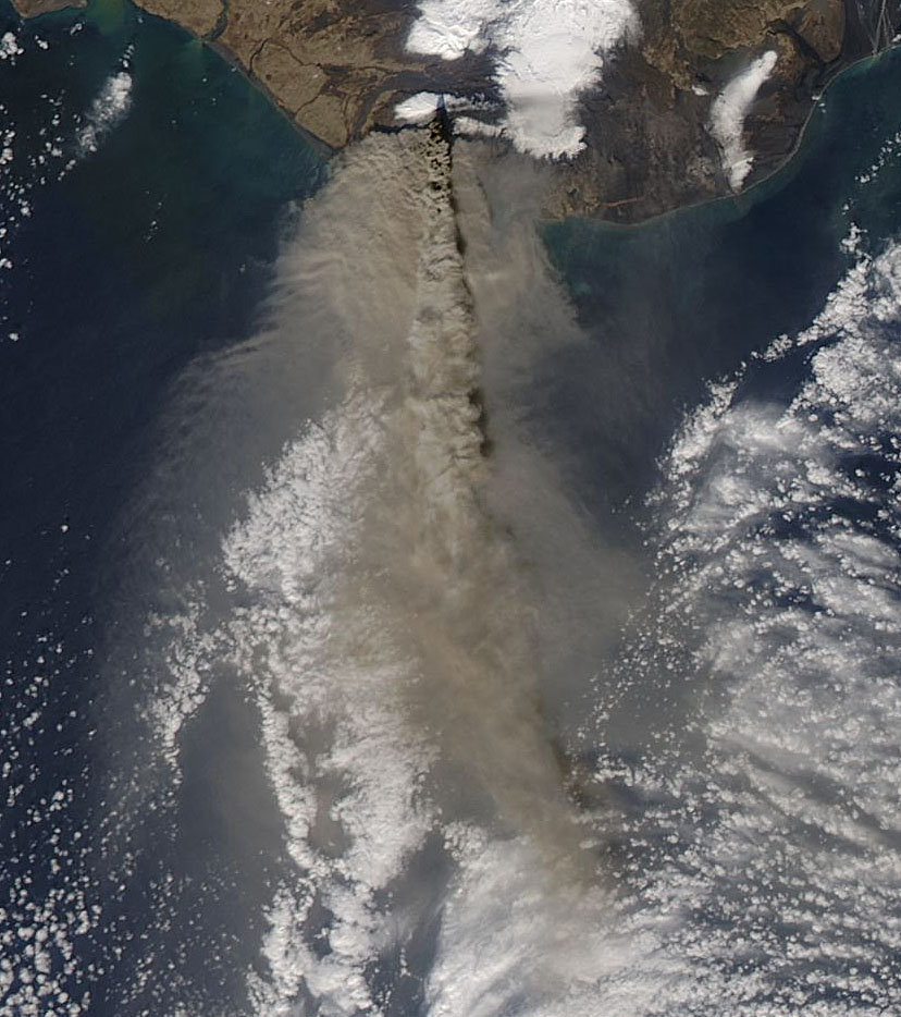 Eruption of Eyjafjallajökull Volcano in Iceland