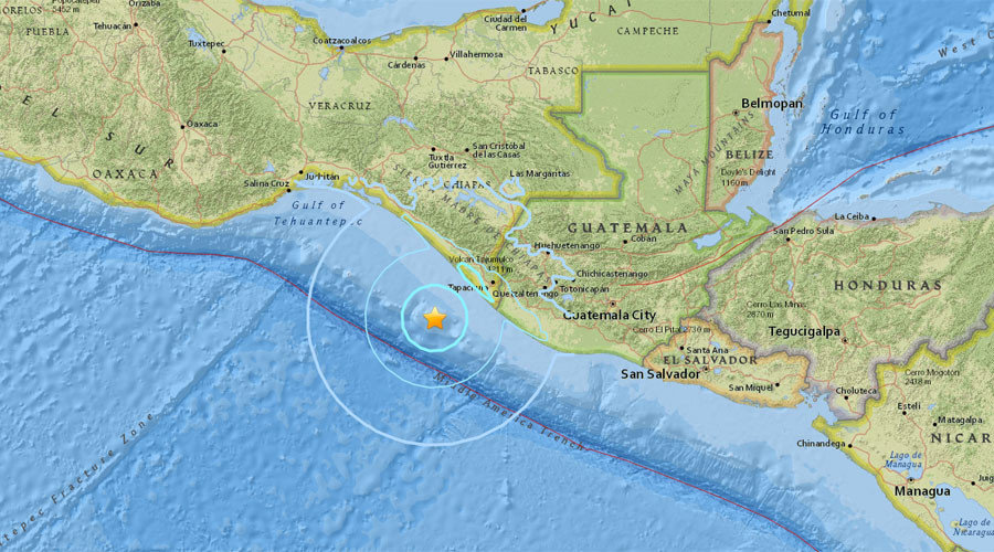 Click to enlarge Mexico earthquake map
