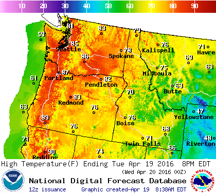 Click to enlarge Northwest forecast