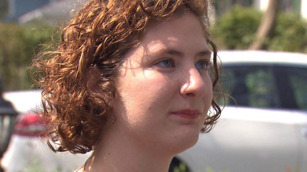 Click to enlarge Passenger Maya Shaked on solid ground after a terrifying flight