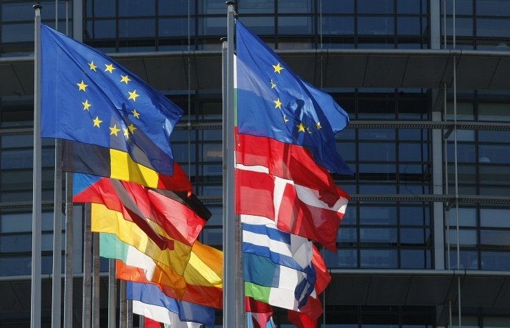 EU flags