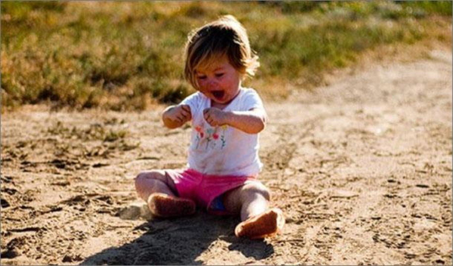 kid playing outside