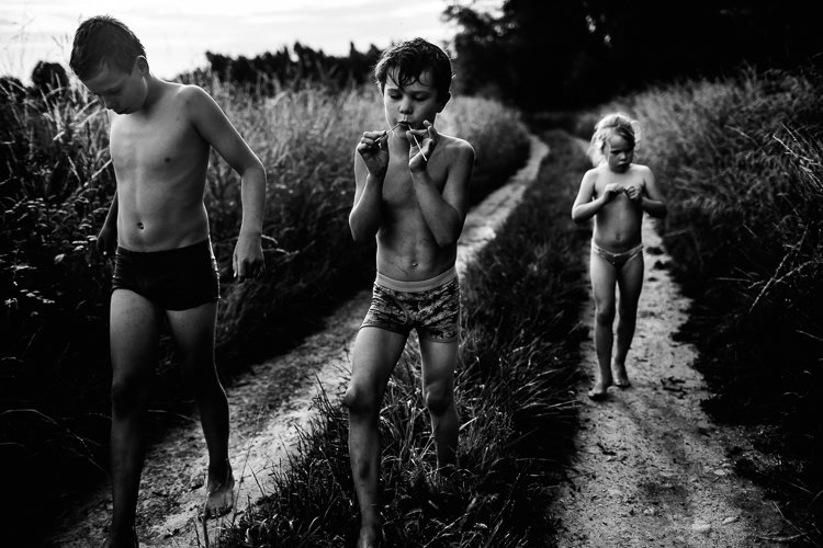 Click to enlarge kids on a path