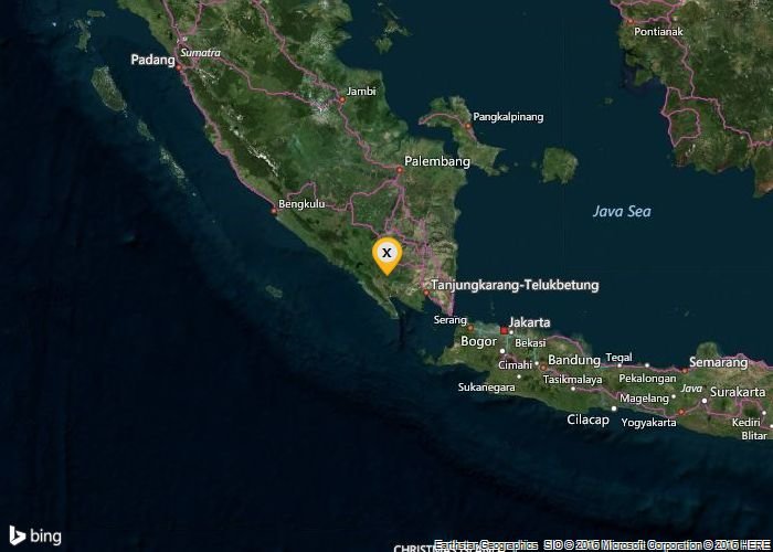 Indonesia earthquake map