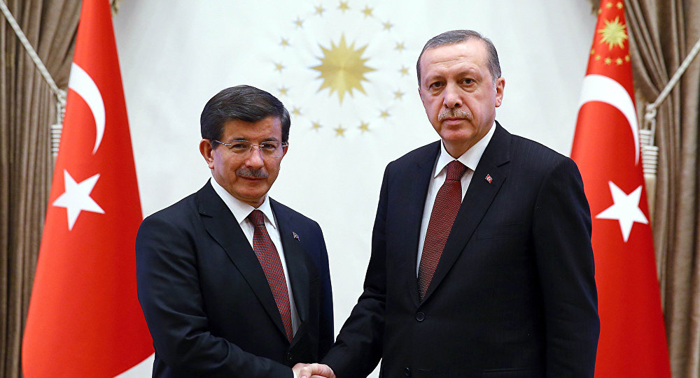 Prime Minister Ahmet Davutoglu and President Recep Tayyip Erdogan