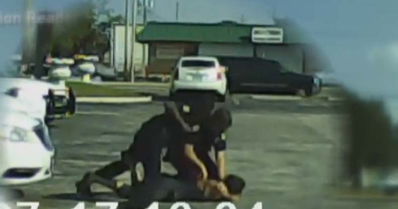 caught beating woman
