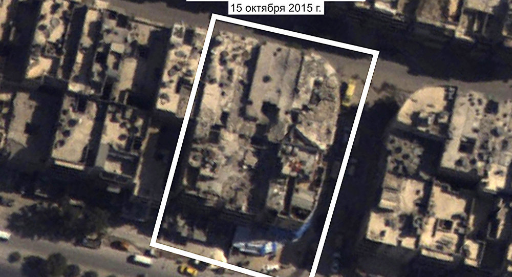 Click to enlarge aerial view al quds hospital