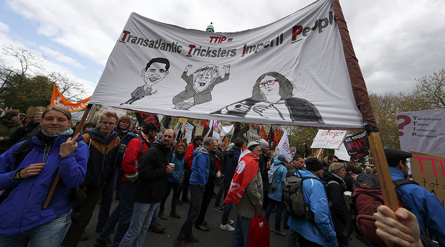 Click to enlarge TTIP protest Germany
