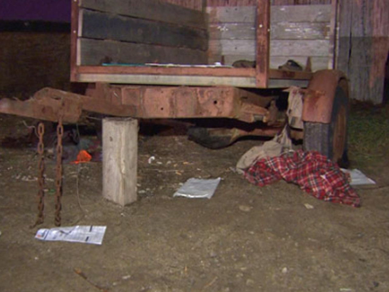   Scene from Townsend, Massachusetts farm where, police say, a pig attacked the husband and wife who own the farm, seriously injuring the man, on May 4, 2016 