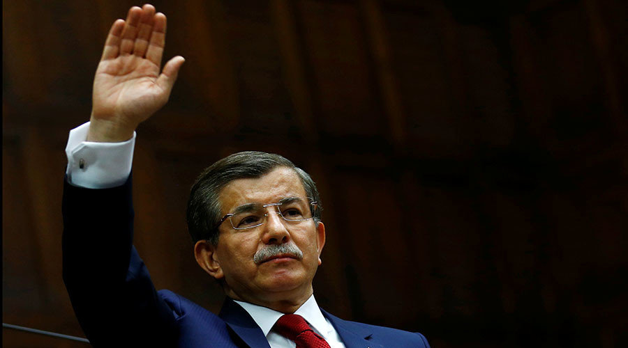 Click to enlarge Turkey's Prime Minister Ahmet Davutoglu