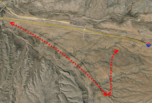 Idle train cars in Arizona