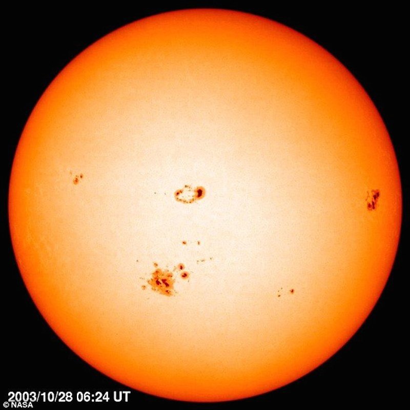 Click to enlarge The sun