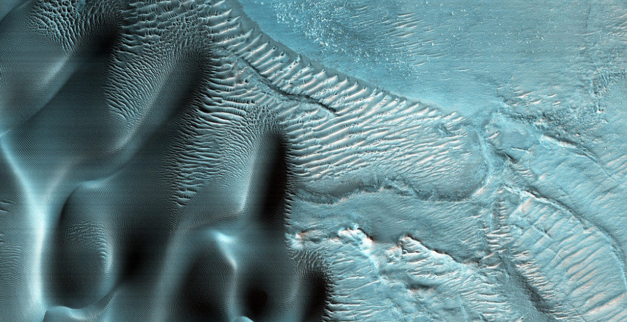 Mars HiRISE’s infrared-red-blue color images