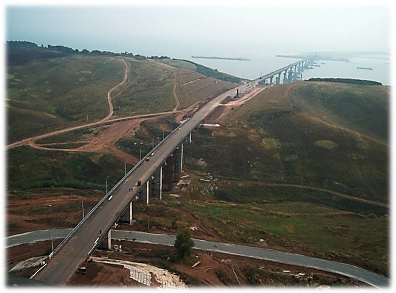 Bridge over the rivers Kama, Arkharovka and Kurlyanka