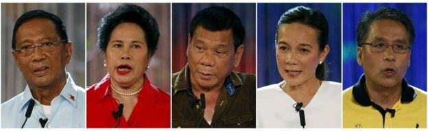 Click to enlarge Philippines presidential candidates