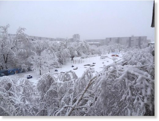 Snow in Krasnoyarsk