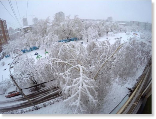 Snow in Krasnoyarsk