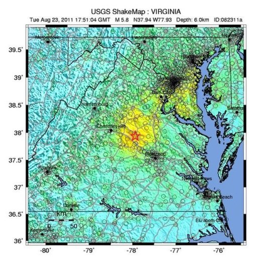 Click to enlarge Virginia Earthquake