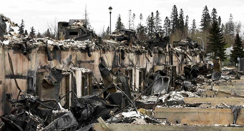 canada wildfire destruction