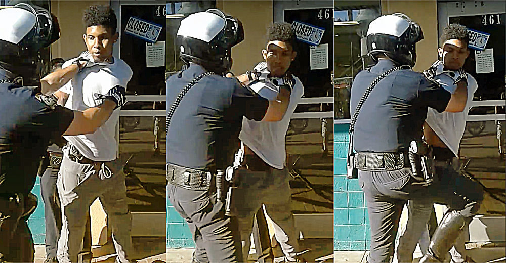 police choke man
