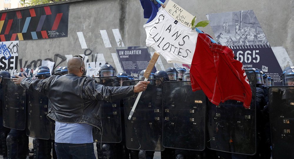 French protesters