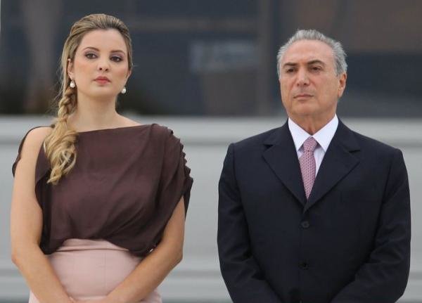 Click to enlarge Michel Temer and wife Marcela Temer