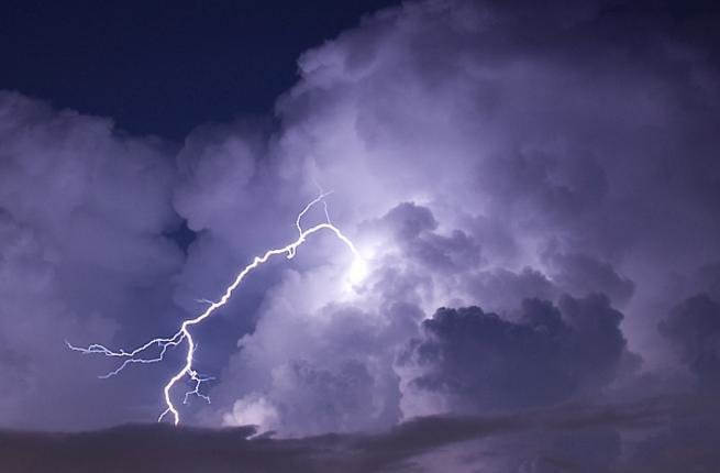 Lightning in the sky. 