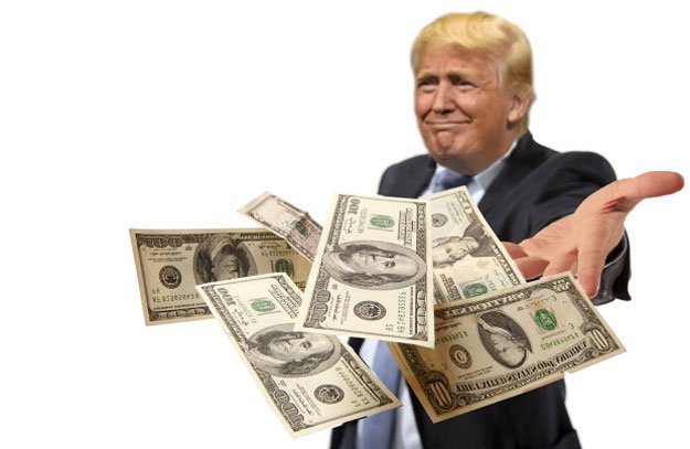 Trump Throwing Money