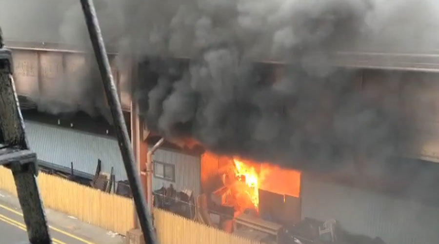 East Harlem metro blaze