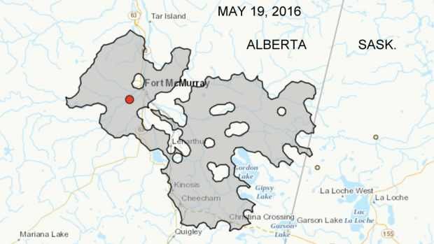 Fort McMurray fire has entered Saskatchewan - map