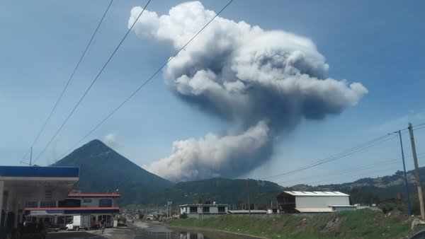 Santiaguito volcano in Guatemala