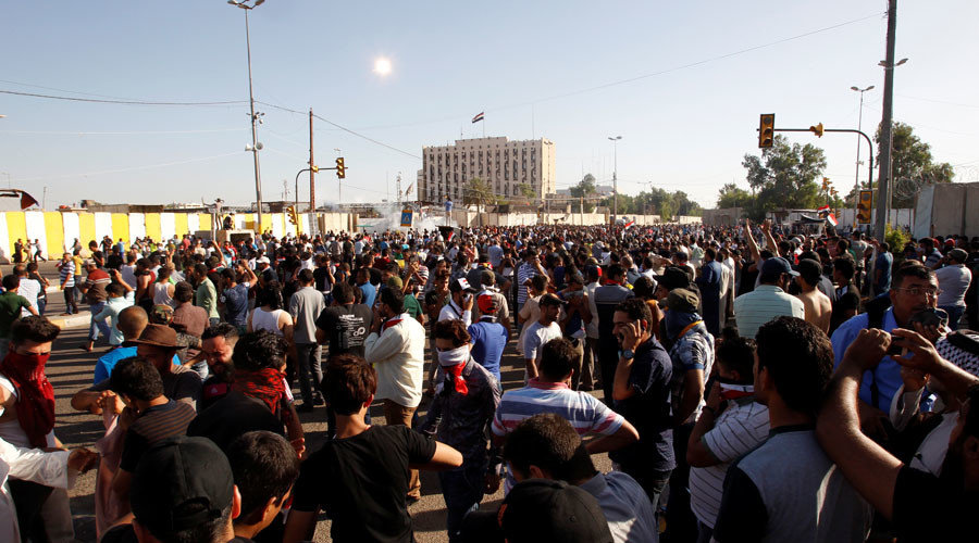Click to enlarge protest in Babhdad