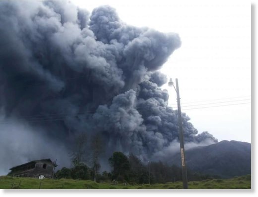 Turrialba Volcano erupts on Friday, May 20, 2016.
