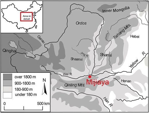 Click to enlarge Shaanxi province of northern China map
