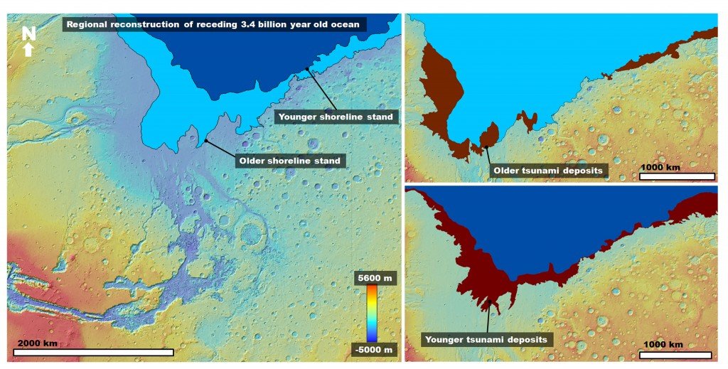 Click to enlarge geology ancient mars tsunamis