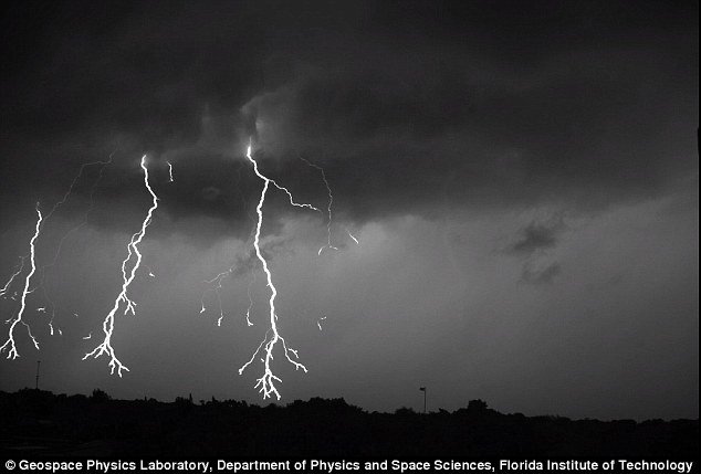 Thunder storms can create beautiful displays in the sky as electricity builds up in the clouds then shoots towards the ground in dazzling bursts of energy. 