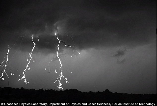 Thunder storms can create beautiful displays in the sky as electricity builds up in the clouds then shoots towards the ground in dazzling bursts of energy. 