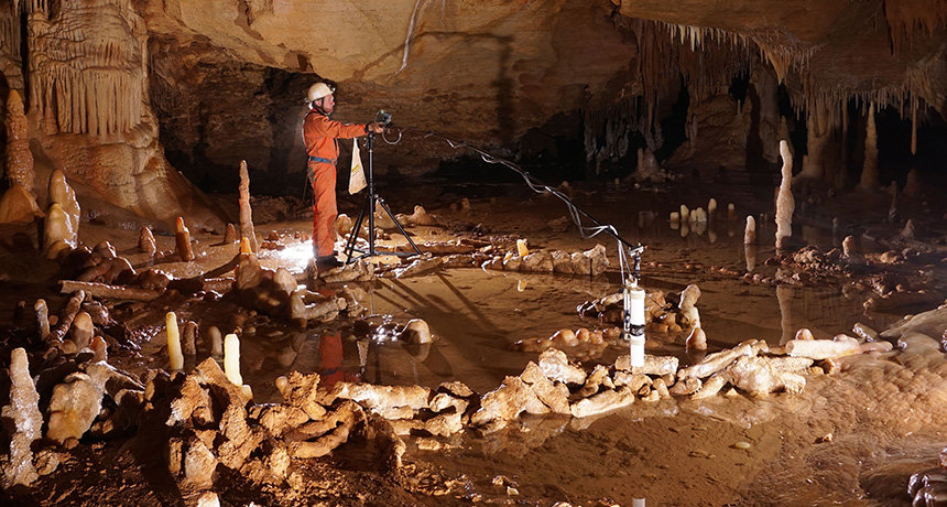 Click to enlarge Circles in French Cave