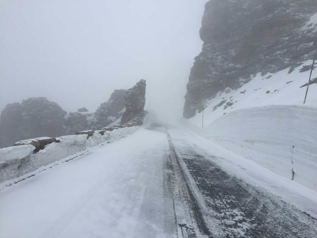 Snow on road