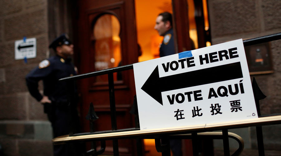 US voting station