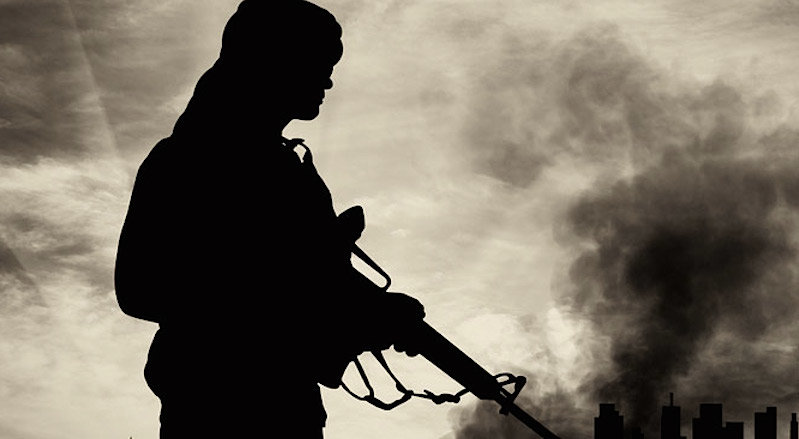 Click to enlarge man and gun