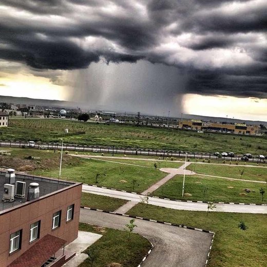 rain cloud over Grozny, Chechen Republic