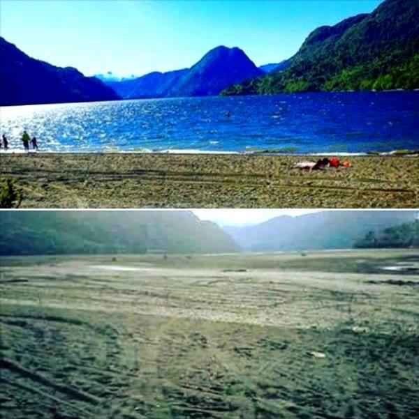 Click to enlarge Lake Riesco in Chile