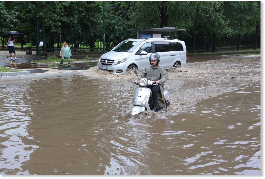 Severe storms and flash floods causes havoc in Milan, Italy Earth