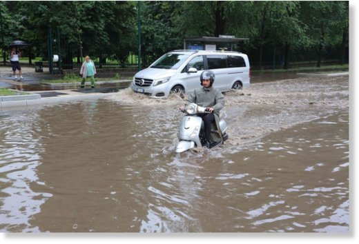 Flooded Milan