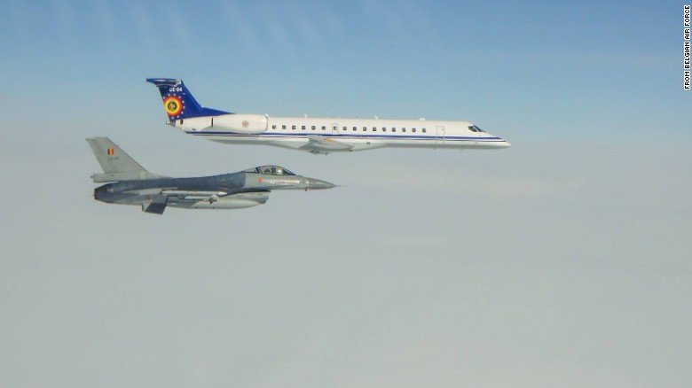 Click to enlarge Russian transport intercepted by Belgian F-16