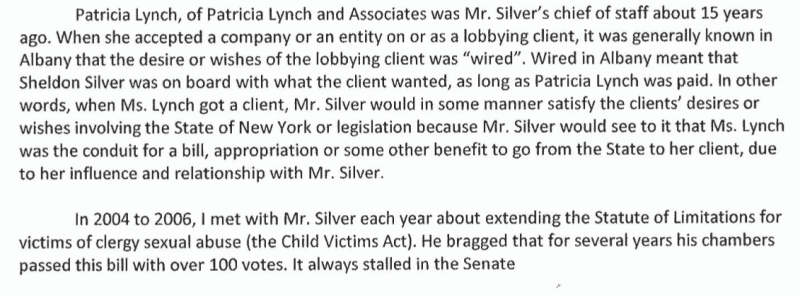 Click to enlarge letter to judge in Silver's case