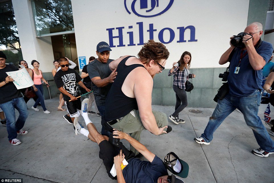 trump rally violence
