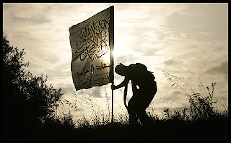 Click to enlarge man and flag