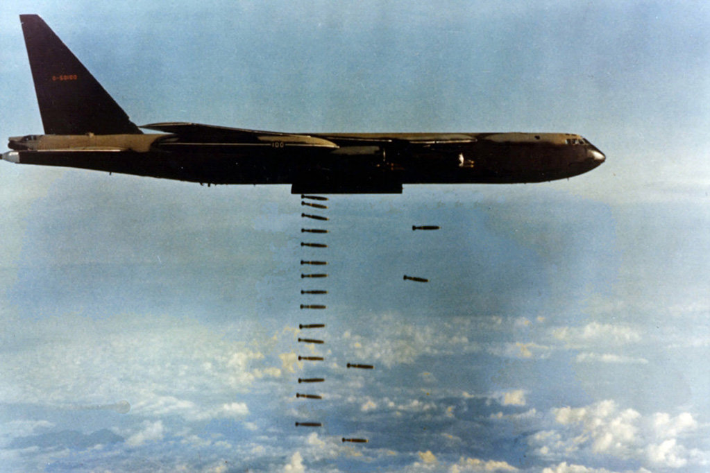 plane dropping bomb